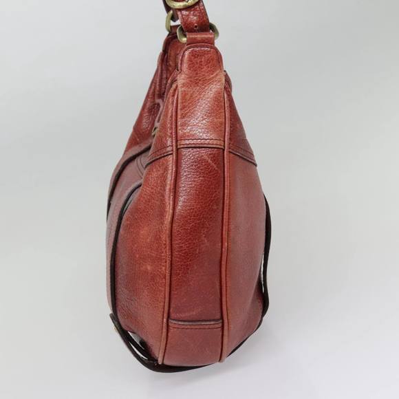 BURBERRY Shoulder Bag Leather Red Auth ti2068 - Picture 4 of 16